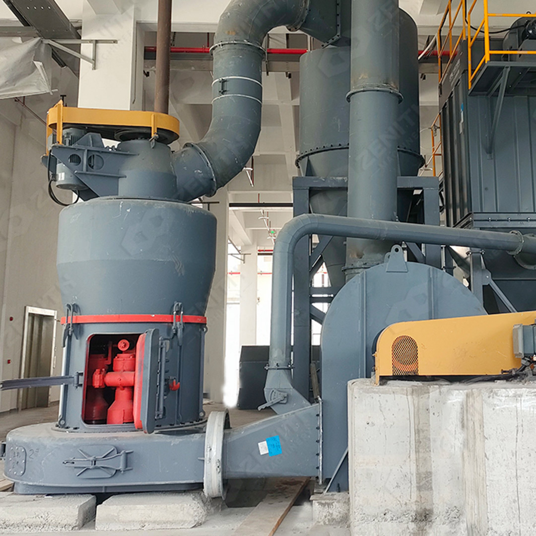 A modern touch-screen control panel for a Zenith grinding mill, showcasing automated operation and monitoring.